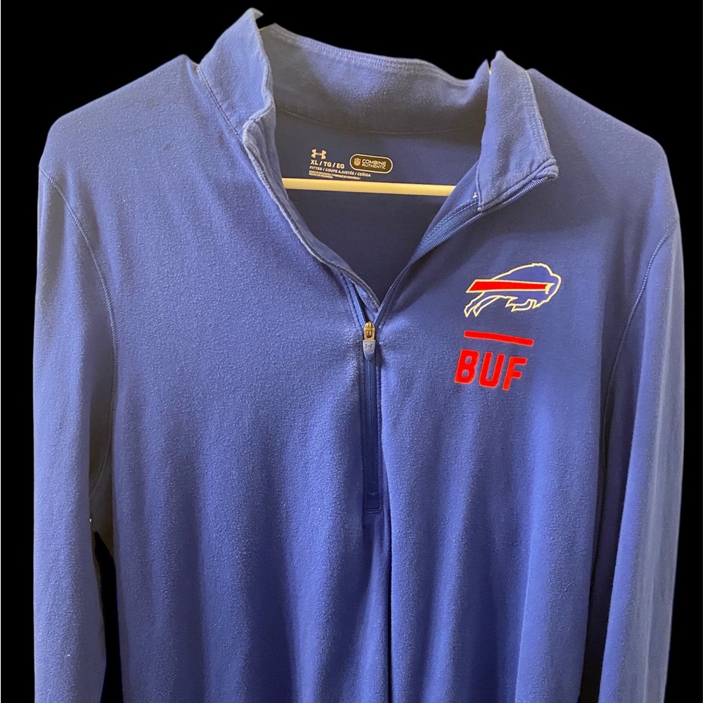 Men's under armour buffalo bills quarter zip sweatshirt.